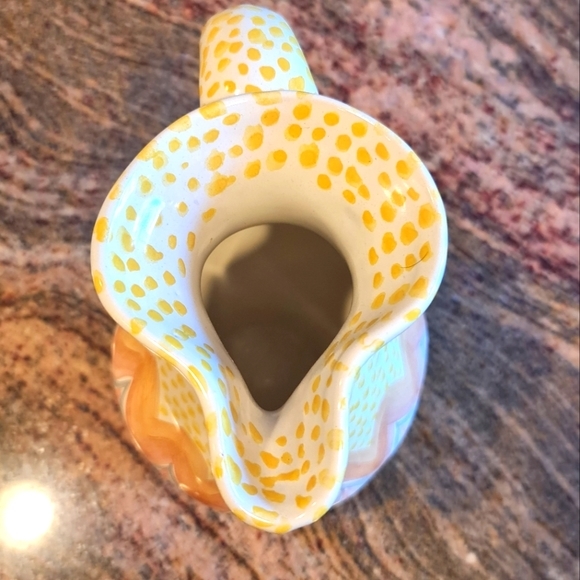 ***SOLD*** Vintage MacKenzie-Childs Red Clay Ceramic Brittany Pitcher - Picture 4 of 10